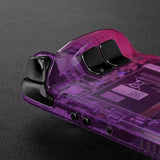 eXtremeRate Replacement Gradient Translucent Purple Rose Red Full Set Shell with Buttons for Steam Deck Console - QESDP009