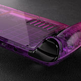 eXtremeRate Replacement Gradient Translucent Purple Rose Red Full Set Shell with Buttons for Steam Deck Console - QESDP009