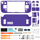 eXtremeRate Replacement Purple Full Set Shell with Buttons for Steam Deck Console - QESDP013