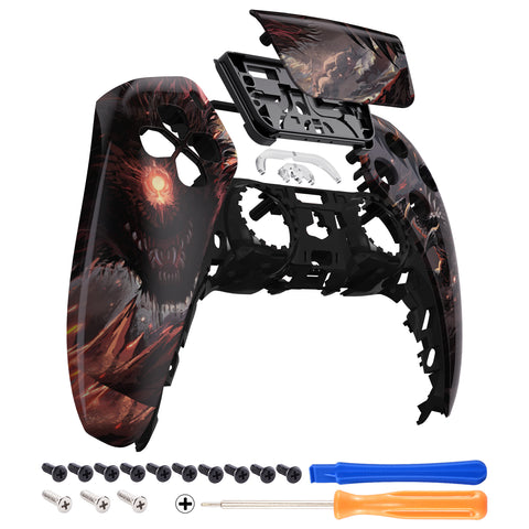 eXtremeRate Cyclops Dragon Touchpad Front Housing Shell Compatible with ps5 Controller BDM-010 BDM-020 BDM-030, DIY Replacement Shell Custom Touch Pad Cover Compatible with ps5 Controller - ZPFT1087G3