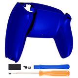 eXtremeRate Chrome Blue Glossy Custom Back Housing Bottom Shell Compatible with ps5 Controller, Replacement Back Shell Cover Compatible with ps5 Controller - DPFD4004