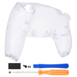 eXtremeRate Clear Custom Back Housing Bottom Shell Compatible with ps5 Controller, Replacement Back Shell Cover Compatible with ps5 Controller - DPFM5001