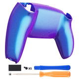 eXtremeRate Chameleon Purple Blue Glossy Custom Back Housing Bottom Shell Compatible with ps5 Controller, Replacement Back Shell Cover Compatible with ps5 Controller - DPFP3001