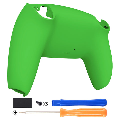 eXtremeRate Green Soft Touch Custom Back Housing Bottom Shell Compatible with ps5 Controller, Replacement Back Shell Cover Compatible with ps5 Controller - DPFP3006