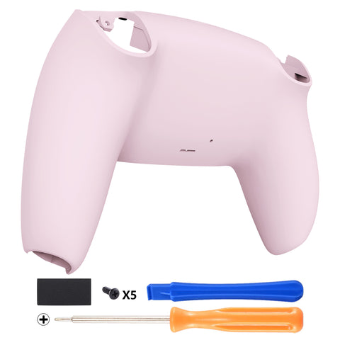 eXtremeRate Cherry Blossoms Pink Grip Custom Back Housing Bottom Shell Compatible with ps5 Controller, Replacement Back Shell Cover Compatible with ps5 Controller - DPFP3012