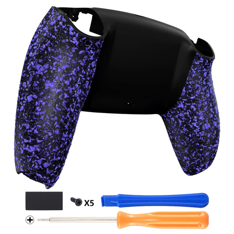 eXtremeRate Textured Purple Custom Back Housing Bottom Shell Compatible with ps5 Controller, Replacement Back Shell Cover Compatible with ps5 Controller - DPFP3018