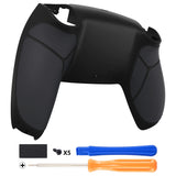 eXtremeRate Black Performance Rubberized Custom Back Housing Bottom Shell Compatible with ps5 Controller, Replacement Back Shell Cover Compatible with ps5 Controller - DPFU6001