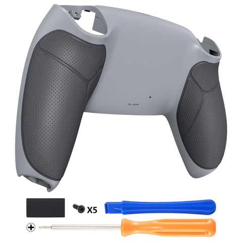 eXtremeRate New Hope Gray & Classic Gray Performance Rubberized Custom Back Housing Bottom Shell Compatible with ps5 Controller, Replacement Back Shell Cover Compatible with ps5 Controller - DPFU6003