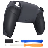 eXtremeRate Classic Gray & Dark Gray Performance Rubberized Custom Back Housing Bottom Shell Compatible with ps5 Controller, Replacement Back Shell Cover Compatible with ps5 Controller - DPFU6004