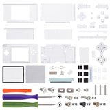 eXtremeRate Clear Replacement Full Housing Shell for Nintendo DS Lite, Custom Handheld Console Case Cover with Buttons, Screen Lens for Nintendo DS Lite NDSL - Console NOT Included - DSLM5001