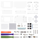 eXtremeRate White Replacement Full Housing Shell for Nintendo DS Lite, Custom Handheld Console Case Cover with Buttons, Screen Lens for Nintendo DS Lite NDSL - Console NOT Included - DSLP3003