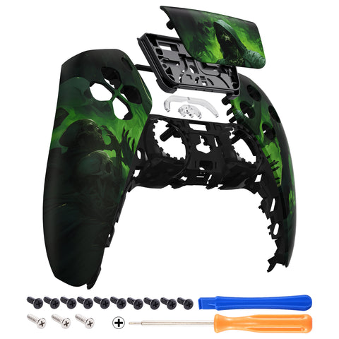 eXtremeRate Dark Carnival Front Housing Shell Compatible with ps5 Controller BDM-010/020/030/040, DIY Replacement Shell Custom Touch Pad Cover Compatible with ps5 Controller - ZPFT1106G3