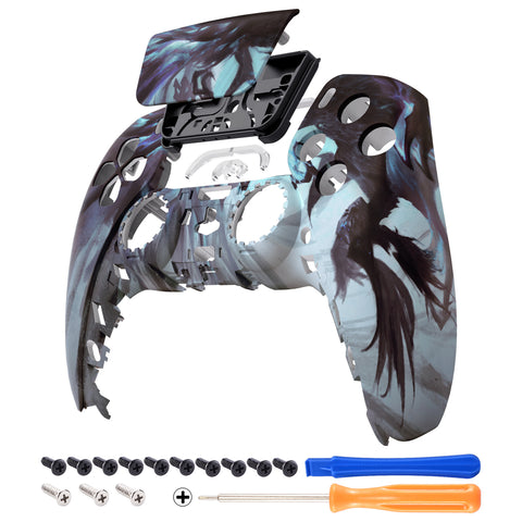 eXtremeRate Dragon Whisper Front Housing Shell Compatible with ps5 Controller BDM-010 BDM-020 BDM-030, DIY Replacement Shell Custom Touch Pad Cover Compatible with ps5 Controller - ZPFR008G3