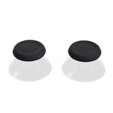 eXtremeRate Black & Clear Dual-Color Replacement 3D Joystick Thumbsticks for PS4 Slim Pro Controller - P4J0128