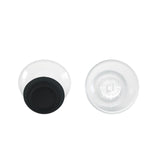 eXtremeRate Black & Clear Dual-Color Replacement 3D Joystick Thumbsticks for PS4 Slim Pro Controller - P4J0128