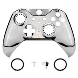 eXtremeRate Replacement Front Housing Shell Case for Xbox One Elite Series 2 & Elite 2 Core Controller (Model 1797) - Chrome Silver Glossy - ELD402
