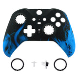 eXtremeRate Replacement Front Housing Shell Case for Xbox One Elite Series 2 & Elite 2 Core Controller (Model 1797) - Blue Flame - ELT105
