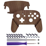 eXtremeRate Wood Grain Faceplate Backplate Handles for Nintendo Switch Pro Controller - Controller NOT Included - FRS201