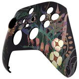 eXtremeRate Mysterious Garden Replacement Part Faceplate, Soft Touch Grip Housing Shell Case for Xbox Series S & Xbox Series X Controller Accessories - Controller NOT Included - FX3T184