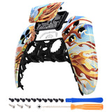 eXtremeRate Fire Phoenix Touchpad Front Housing Shell Compatible with ps5 Controller BDM-010 BDM-020 BDM-030, DIY Replacement Shell Custom Touch Pad Cover Compatible with ps5 Controller - ZPFT1090G3
