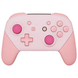 eXtremeRate Cherry Blossoms Pink & Puffy Pink Faceplate Backplate Handles for Switch Pro Controller - Controller NOT Included - FRP356