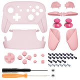 eXtremeRate Cherry Blossoms Pink & Puffy Pink Faceplate Backplate Handles for Switch Pro Controller - Controller NOT Included - FRP356