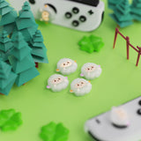 PlayVital Fuzzy Sheep Switch Thumb Grip Caps, Joystick Caps for NS Switch Lite, Silicone Analog Cover Thumbstick Grips for Switch OLED Joycon - NJM1189