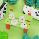 PlayVital Fuzzy Sheep Switch Thumb Grip Caps, Joystick Caps for NS Switch Lite, Silicone Analog Cover Thumbstick Grips for Joycon of Switch OLED - NJM1189