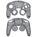 eXtremeRate Clear Black Replacement Faceplate Backplate with Buttons for Nintendo GameCube Controller - GCNM5002