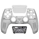eXtremeRate LUNA Redesigned Front Shell with Touchpad for PS5 Controller BDM-010/020/030/040/050 - Clear Black - GHPFM003