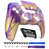 eXtremeRate LUNA Redesigned Front Shell with Touchpad for PS5 Controller BDM-010/020/030/040/050 - Neon Miami - GHPFR011