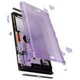 eXtremeRate Replacement DIY Rear Back Plate for Nintendo Switch 2 Handheld Console  (Without Kickstand) - Clear Atomic Purple - GLTNTM001
