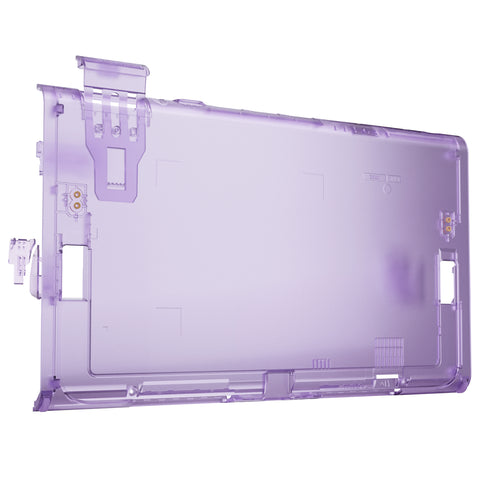 eXtremeRate Replacement DIY Rear Back Plate for Nintendo Switch 2 Handheld Console  (Without Kickstand) - Clear Atomic Purple - GLTNTM001