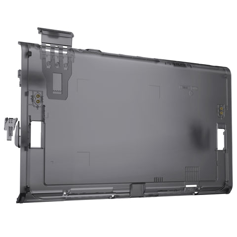 eXtremeRate Replacement DIY Rear Back Plate for Nintendo Switch 2 Handheld Console  (Without Kickstand) - Clear Slate Black - GLTNTM002