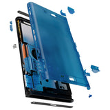 eXtremeRate Replacement DIY Rear Back Plate for Nintendo Switch 2 Handheld Console  (Without Kickstand) - Clear Blue - GLTNTM005