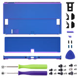 eXtremeRate Chameleon Purple Blue Console Back Plate DIY Replacement Housing Shell Case with Kickstand for Nintendo Switch OLED – Console and Joycon NOT Included - GLUSOP004
