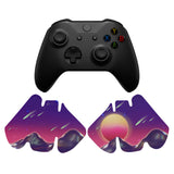 eXtremeRate The Cyber Moon Anti-Skid Sweat-Absorbent Controller Grip for Xbox One S & X, Xbox One Controller, Professional Textured Soft Rubber Pads Handle Grips for Xbox One, Xbox One S/X Controller - GX00167