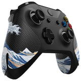 eXtremeRate The Great Wave Off Kanagawa Anti-Skid Sweat-Absorbent Controller Grip for Xbox One S & X, Xbox One Controller, Professional Textured Soft Rubber Pads Handle Grips for Xbox One, Xbox One S/X Controller - GX00170
