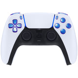 eXtremeRate Replacement D-pad R1 L1 R2 L2 Triggers Share Options Face Buttons, Chameleon Purple Blue Full Set Buttons Compatible with ps5 Controller BDM-030/040 - Controller NOT Included - JPF1001G3