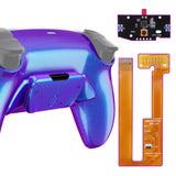 eXtremeRate Chameleon Purple Blue Remappable RISE4 Remap Kit for PS5 Controller BDM-030, Upgrade Board & Redesigned Back Shell & 4 Back Buttons for PS5 Controller - Controller NOT Included - YPFP3008G3