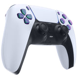 eXtremeRate Replacement D-pad R1 L1 R2 L2 Triggers Share Options Face Buttons, Chameleon Green Purple Full Set Buttons Compatible with ps5 Controller BDM-030/040 - Controller NOT Included - JPF1002G3