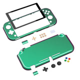 PlayVital Glossy Chameleon Green Purple Protective Case for NS Switch Lite, Hard Cover Protector for NS Switch Lite - 1 x Black Border Tempered Glass Screen Protector Included - YYNLP002