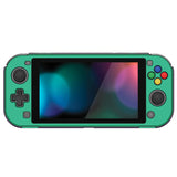 PlayVital Glossy Chameleon Green Purple Protective Case for NS Switch Lite, Hard Cover Protector for NS Switch Lite - 1 x Black Border Tempered Glass Screen Protector Included - YYNLP002