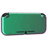 PlayVital Glossy Chameleon Green Purple Protective Case for NS Switch Lite, Hard Cover Protector for NS Switch Lite - 1 x Black Border Tempered Glass Screen Protector Included - YYNLP002