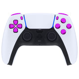 eXtremeRate Replacement D-pad R1 L1 R2 L2 Triggers Share Options Face Buttons, Chrome Purple Full Set Buttons Compatible with ps5 Controller BDM-030/040 - Controller NOT Included- JPF2005G3