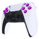 eXtremeRate Replacement D-pad R1 L1 R2 L2 Triggers Share Options Face Buttons, Chrome Purple Full Set Buttons Compatible with ps5 Controller BDM-030/040 - Controller NOT Included- JPF2005G3