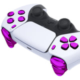 eXtremeRate Replacement D-pad R1 L1 R2 L2 Triggers Share Options Face Buttons, Chrome Purple Full Set Buttons Compatible with ps5 Controller BDM-030/040/050 - Controller NOT Included- JPF2005G3