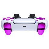eXtremeRate Replacement D-pad R1 L1 R2 L2 Triggers Share Options Face Buttons, Chrome Purple Full Set Buttons Compatible with ps5 Controller BDM-030/040 - Controller NOT Included- JPF2005G3