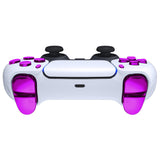 eXtremeRate Replacement D-pad R1 L1 R2 L2 Triggers Share Options Face Buttons, Chrome Purple Full Set Buttons Compatible with ps5 Controller BDM-030/040/050 - Controller NOT Included- JPF2005G3