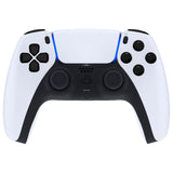 eXtremeRate Replacement D-pad R1 L1 R2 L2 Triggers Share Options Face Buttons, Chrome Black Full Set Buttons Compatible with ps5 Controller BDM-030/040/050 - Controller NOT Included - JPF2008G3